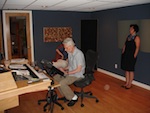 Don Hunerberg at the mixing board.